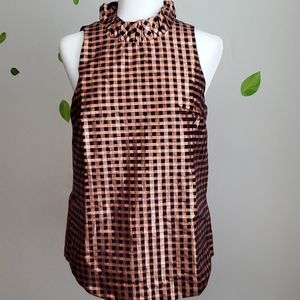 J. Crew Ruffleneck-front Sleeveless Top XS